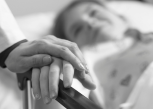 Girl in Hospital bed