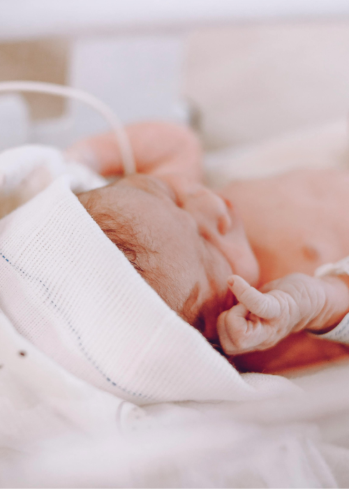 Baby in hospital