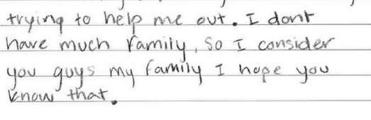Excerpt from Letter