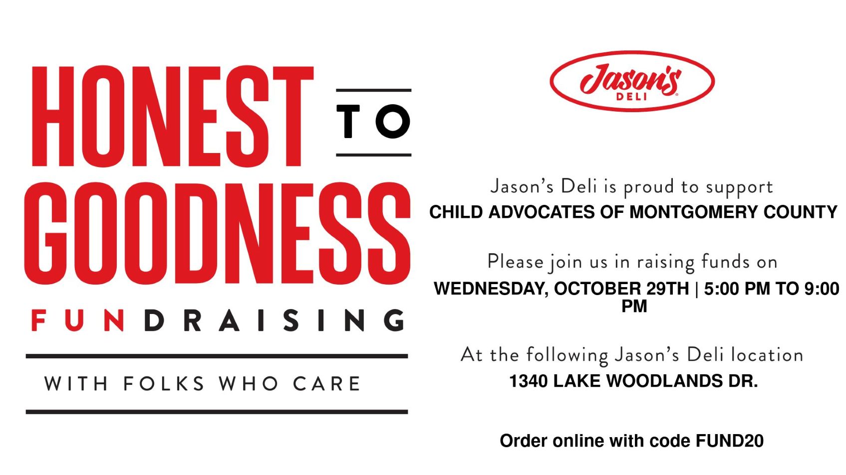 Jason's Deli Fundraiser
